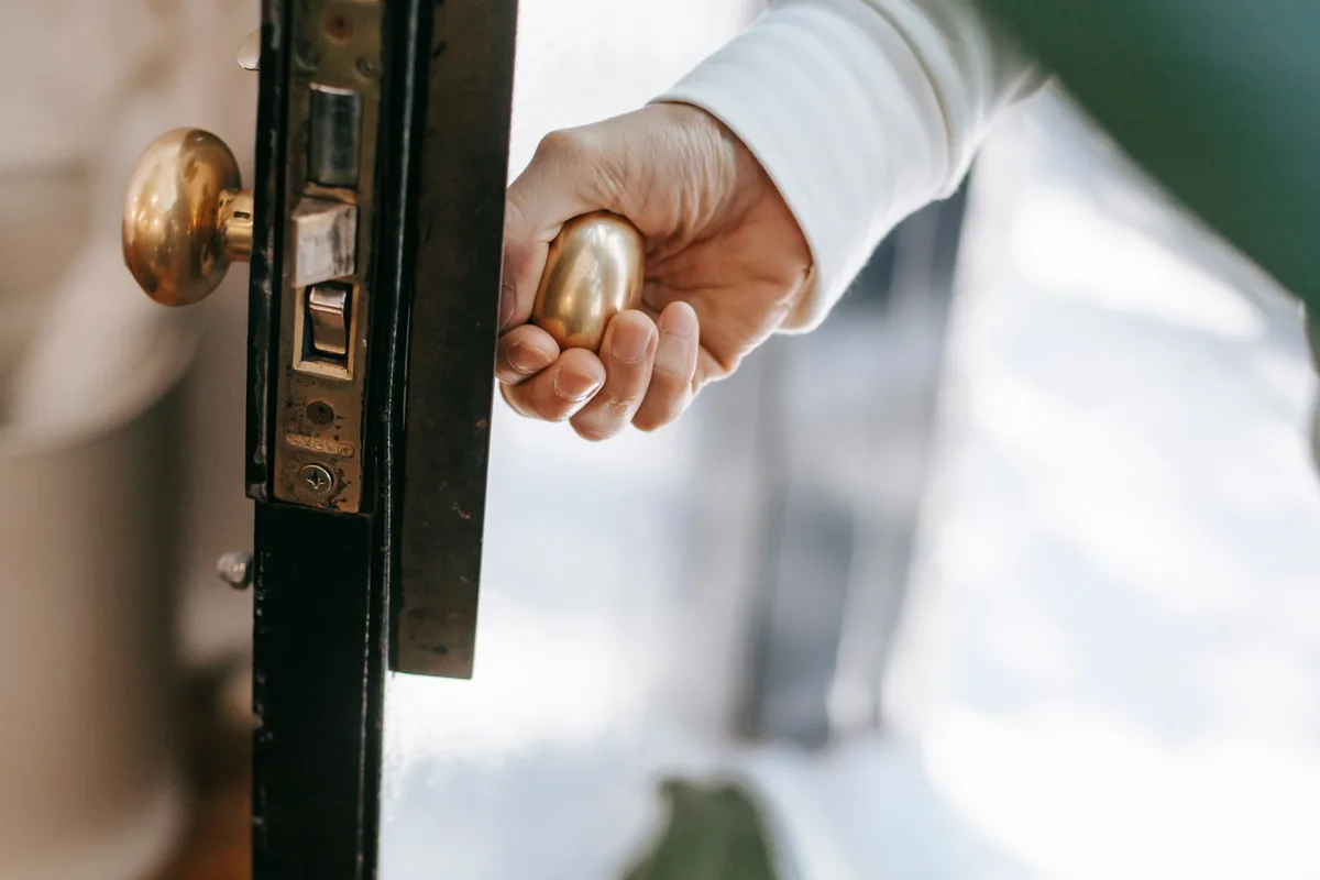 Biohazard cleanup technician in protective equipment, Hallowell, ME